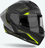 Casco Integrale Per Moto Airoh Matryx - Mxrk31 Composite Carbon Giallo Matto Rocket Taglia Xxl