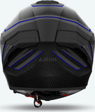 Casco Integrale Per Moto Airoh Matryx - Mxse18 Composite Carbon Blu Matto Sentinel Taglia L