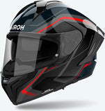Casco Integrale Per Moto Airoh Matryx - Mxw55 Composite Carbon Rosso Gloss Wide Taglia Xxl