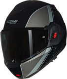 Flip-Up Travelling Motorcycle Helmet Nolan N120-1 Black / Grey / Silver Verniciatura Speciale 341 Size M