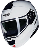 Flip-Up Travelling Motorcycle Helmet Nolan N90-3 White Classico 305 Size Xs