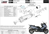 Catalytic Exhaust Tip With Sound Certification Delta Race Stainless Steel Carbon - Mivv Compatible With Kymco Ak 550 (2017-2020)