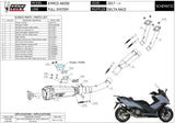 Impianto Di Scarico Completo Non Catalizzato E Senza Omologazione Suono Delta Race Inox Carbonio - Mivv Compatibile Con Kymco Ak 550 (2017-2020)
