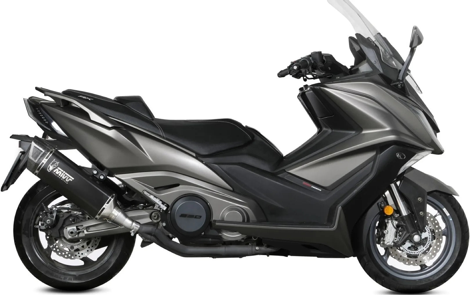 Terminale Di Scarico Catalizzato E Con Omologazione Suono Sr-1 Titanio Nero - Mivv Compatibile Con Kymco Ak 550 (2021-2024)