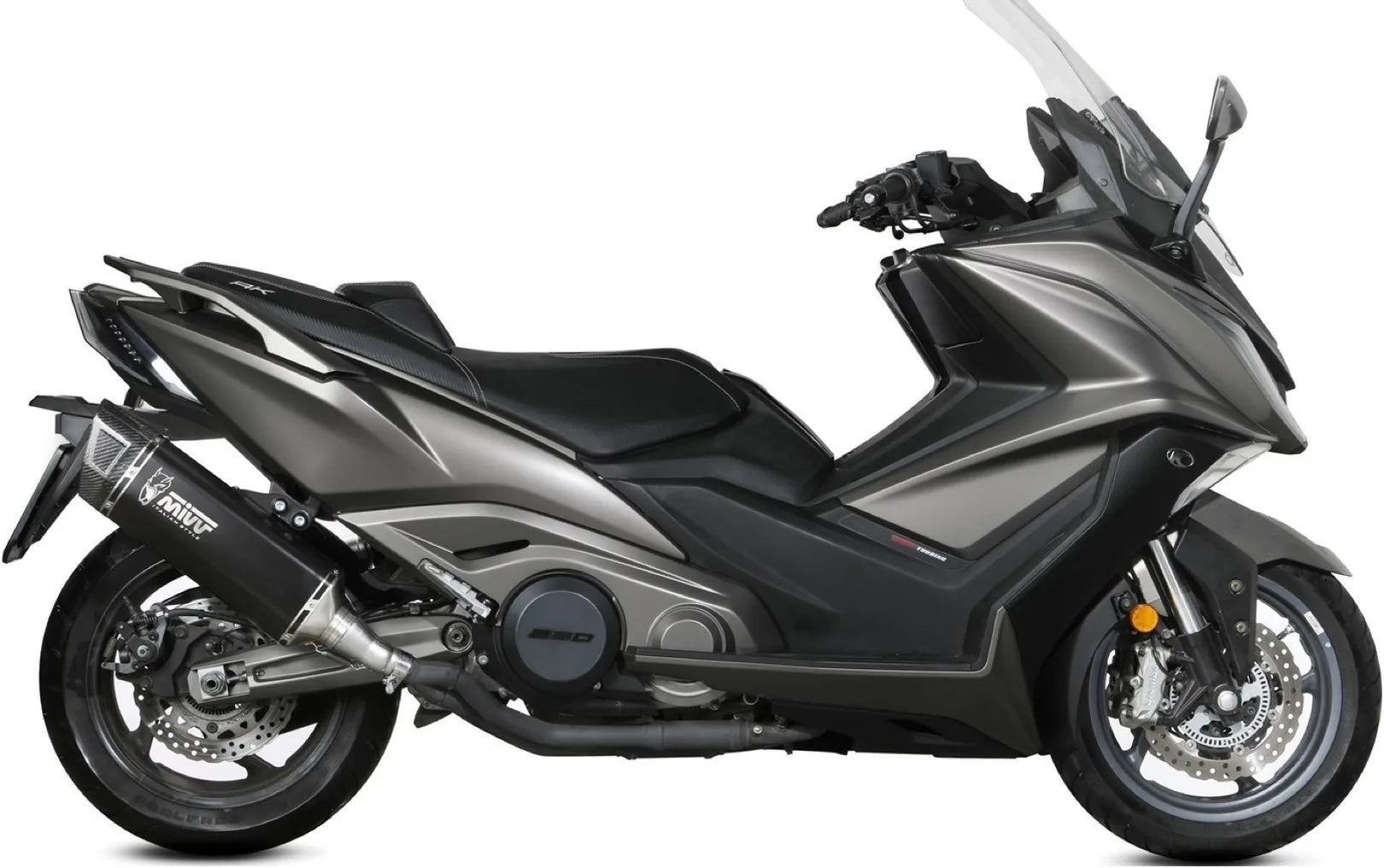 Terminale Di Scarico Catalizzato E Con Omologazione Suono Sr-1 Inox Nero - Mivv Compatibile Con Kymco Ak 550 (2021-2024)