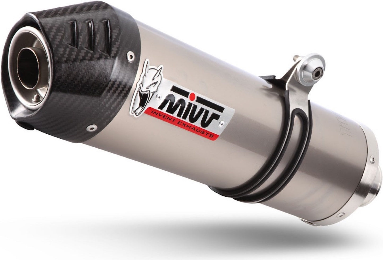 Exhaust Tip With Noise Certification Oval Titanium Carbon - Mivv Compatible With Triumph Tiger 800 (2011-2016)