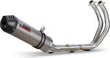 Impianto Di Scarico Completo Catalizzato E Con Omologazione Suono Oval Titanio Carbonio - Mivv Compatibile Con Yamaha Xsr 700 (2016-2020)