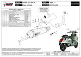 Impianto Di Scarico Completo Non Catalizzato E Con Omologazione Suono Delta Race Inox Nero Carbonio - Mivv Compatibile Con Piaggio Vespa Gts 300 (2008-2020)