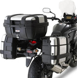 Valigie Laterali Monokey Trekker Nero 92 Lt Trekker Alluminio - Givi Compatibile Con Honda Cb 500 X (2017-2018)
