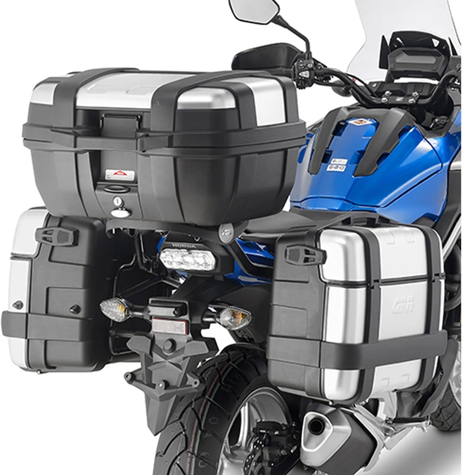 Valigie Laterali Monokey Trekker Nero 66 Lt Trekker Alluminio - Givi Compatibile Con Honda Nc 750 S (2016-2020)