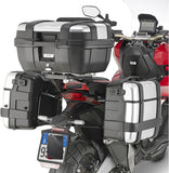 Monokey Canyon Black Side Bags - 70 Lt For Original Rack Canyon Nylon - Givi Compatible With Honda X-Adv 750 (2017-2020)