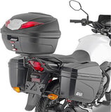 Bauletto + Valigie Laterali Vision Nero Tech 78 Lt Vision Plastica - Givi Compatibile Con Honda Cb 125 F (2021-2024)