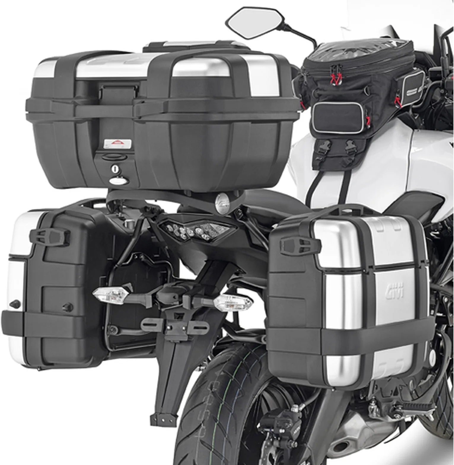 Valigie Laterali Monokey Trekker Dolomiti Alluminio 72 Lt Trekker Dolomiti Alluminio - Givi Compatibile Con Kawasaki Versys 650 (2022-2024)