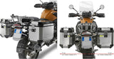 Monokey Cam-Side Trekker Outback Evo Smart Anodized Aluminium Side Cases + Locks - 77 Lt Trekker Outback Evo Smart Anodized Aluminium - Givi Compatible With Bmw R 1200 Gs (2004-2012)