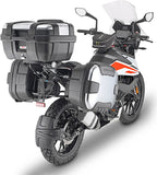 Valigie Laterali Monokey Trekker Nero 66 Lt Trekker Alluminio - Givi Compatibile Con Ktm 390 Adventure (2020-2024)