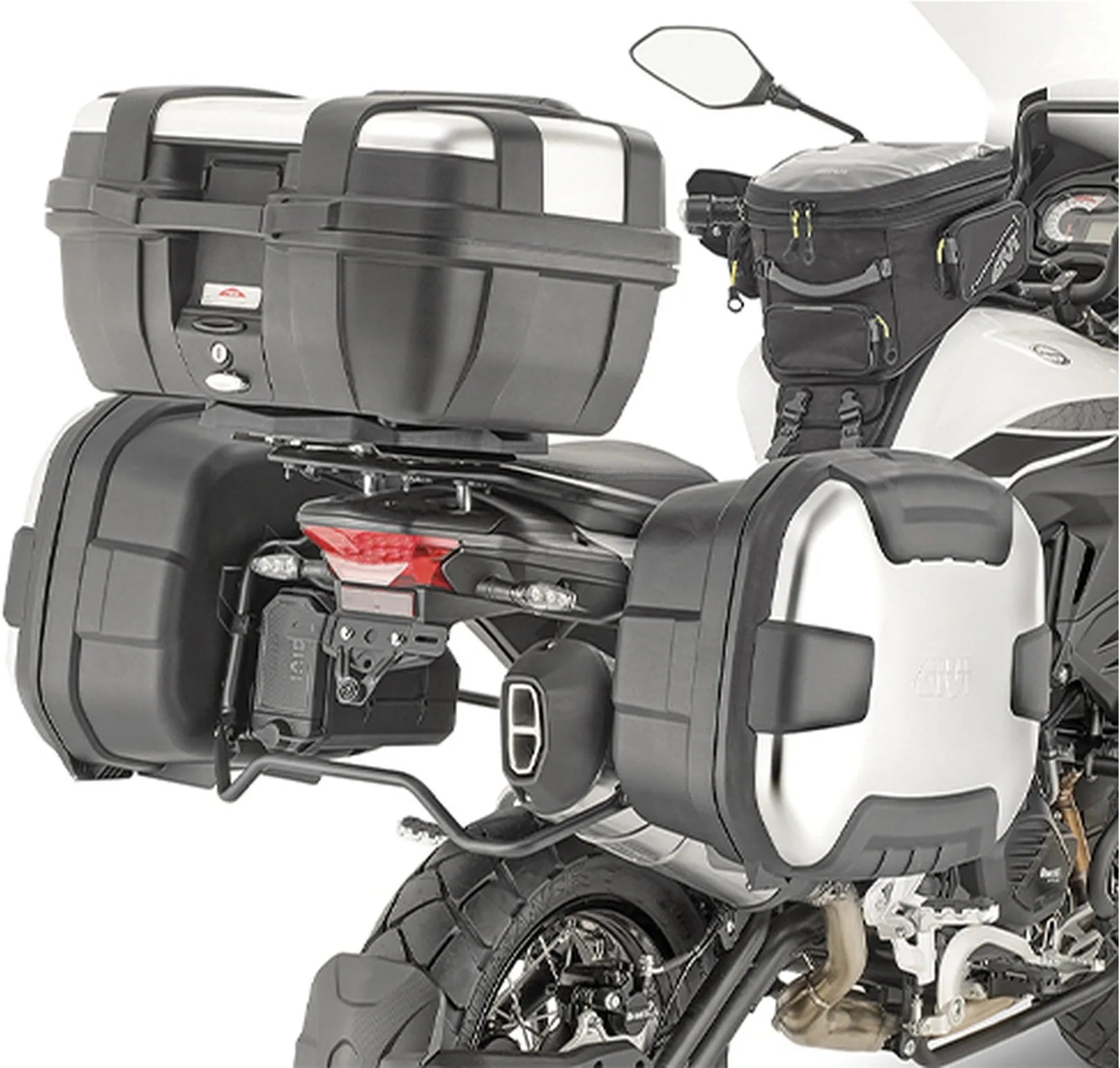 Valigie Laterali Monokey Trekker Lite Nero 70 Lt Trekker Lite Plastica - Givi Compatibile Con Benelli Trk 502 (2017-2020)