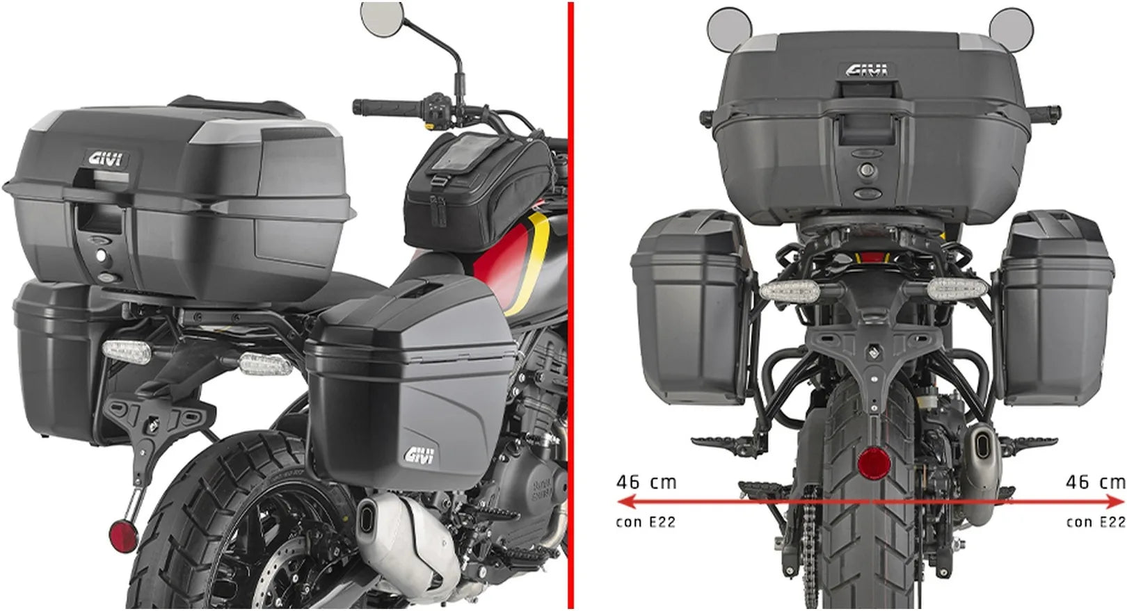 Valigie Laterali Monokey Trekker Dolomiti Alluminio Nero 72 Lt Trekker Dolomiti Alluminio - Givi Compatibile Con Royal Enfield Guerrilla 450 (2024)