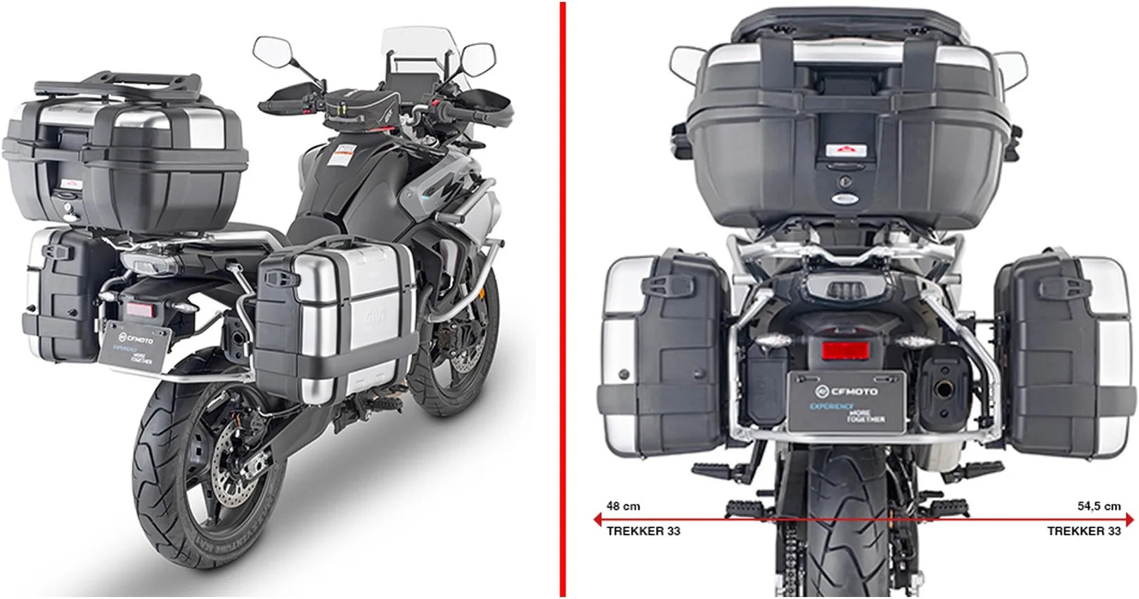 Valigie Laterali Monokey Trekker Dolomiti Alluminio 72 Lt Trekker Dolomiti Alluminio - Givi Compatibile Con Cfmoto 800 Mt (2022-2024)