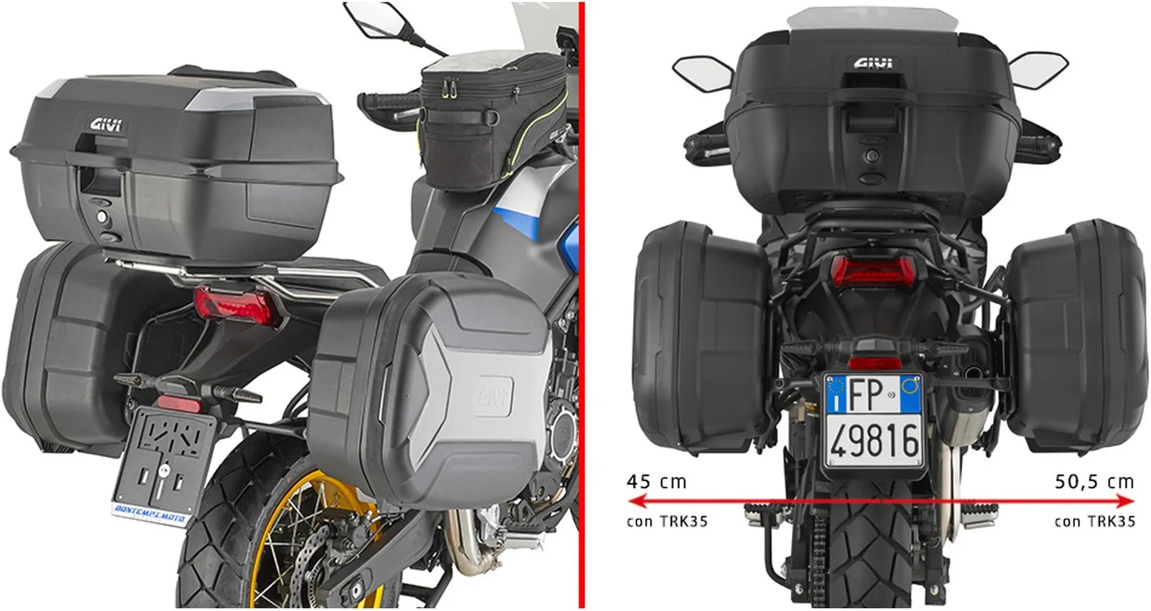 Valigie Laterali Monokey Trekker 92 Lt Trekker Alluminio - Givi Compatibile Con Voge Valico 525 Dsx (2024)