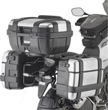 Trekker Dolomiti Aluminium Black Top Case + Side Cases - 90 Lt Trekker Dolomiti Aluminium - Givi Compatible With Honda Nx 500 (2024)