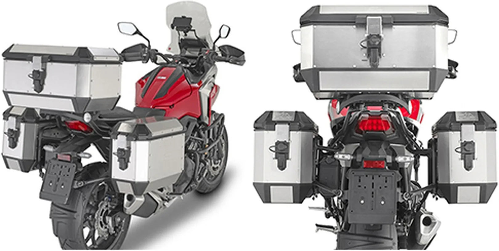 Valigie Laterali Monokey Trekker Nero 92 Lt Trekker Alluminio - Givi Compatibile Con Honda Nc 750 X (2021-2025)