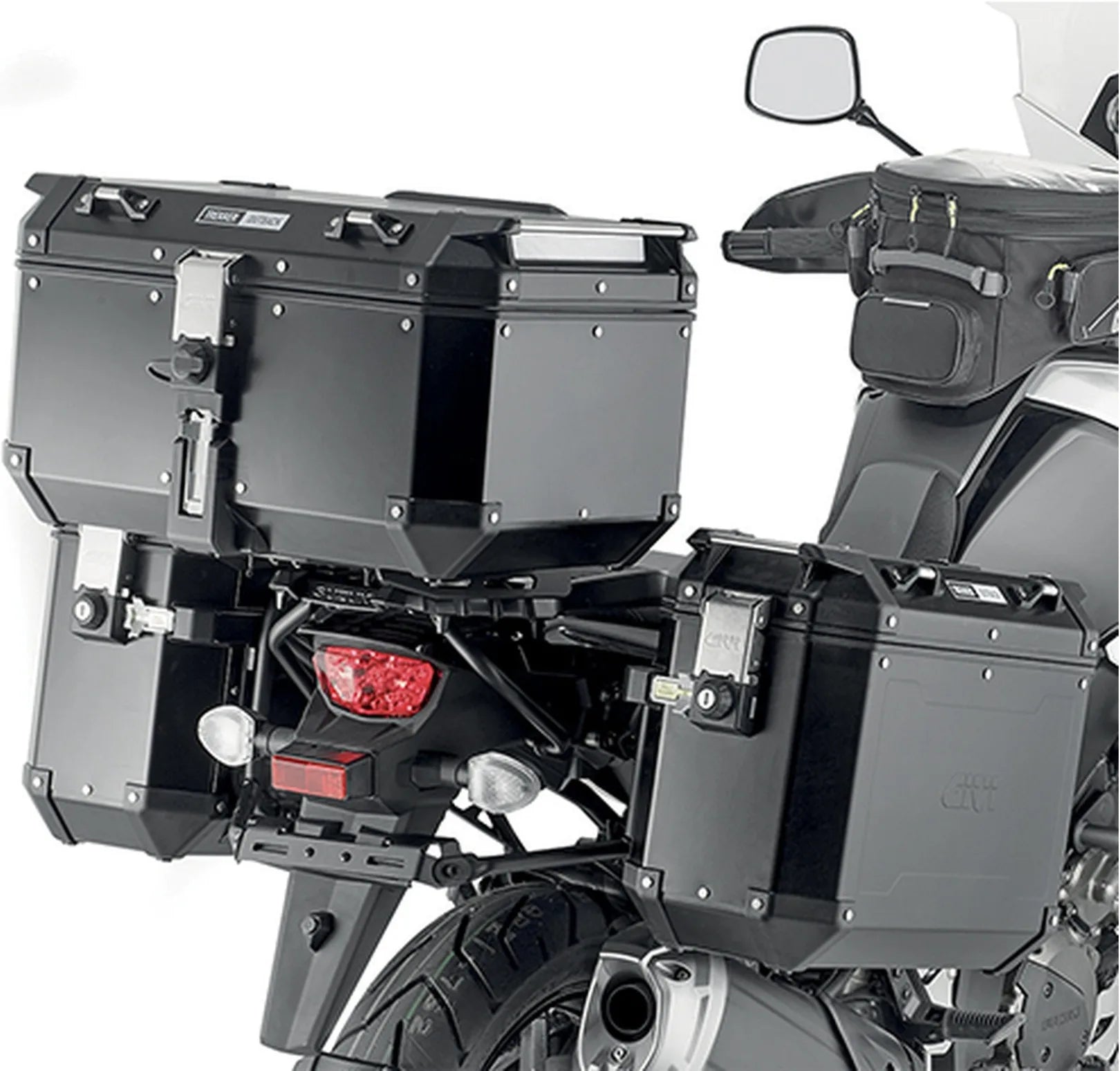 Borse Laterali Monokey Cam-Side Canyon Nero 60 Lt Canyon Nylon - Givi Compatibile Con Suzuki V-Strom 1050 - Xt - Se (2020-2024)