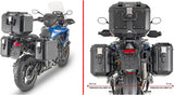 Monokey Trekker Alaska Black Aluminium Side Cases - 72 Lt Trekker Alaska Aluminium - Givi Compatible With Triumph Tiger 1200 Gt - Pro (2022-2024)