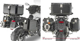Monokey Cam-Side Trekker Outback Evo Smart Black Aluminium Side Cases + Locks - 96 Lt Trekker Outback Evo Smart Aluminium - Givi Compatible With Triumph Tiger 900 (2020-2023)