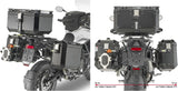 Valigie Laterali Monokey Cam-Side Trekker Outback Evo Smart Alluminio Nero + Serratura 77 Lt Trekker Outback Evo Smart Alluminio - Givi Compatibile Con Triumph Tiger 900 (2020-2023)