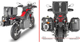 Valigie Laterali Monokey Cam-Side Trekker Outback Evo Smart Alluminio Nero + Serratura 84 Lt Trekker Outback Evo Smart Alluminio - Givi Compatibile Con Aprilia Tuareg 660 (2021-2024)
