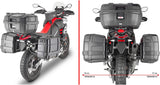 Monokey Trekker Alaska Black Aluminium Side Cases - 72 Lt Trekker Alaska Aluminium - Givi Compatible With Aprilia Tuareg 660 (2021-2024)