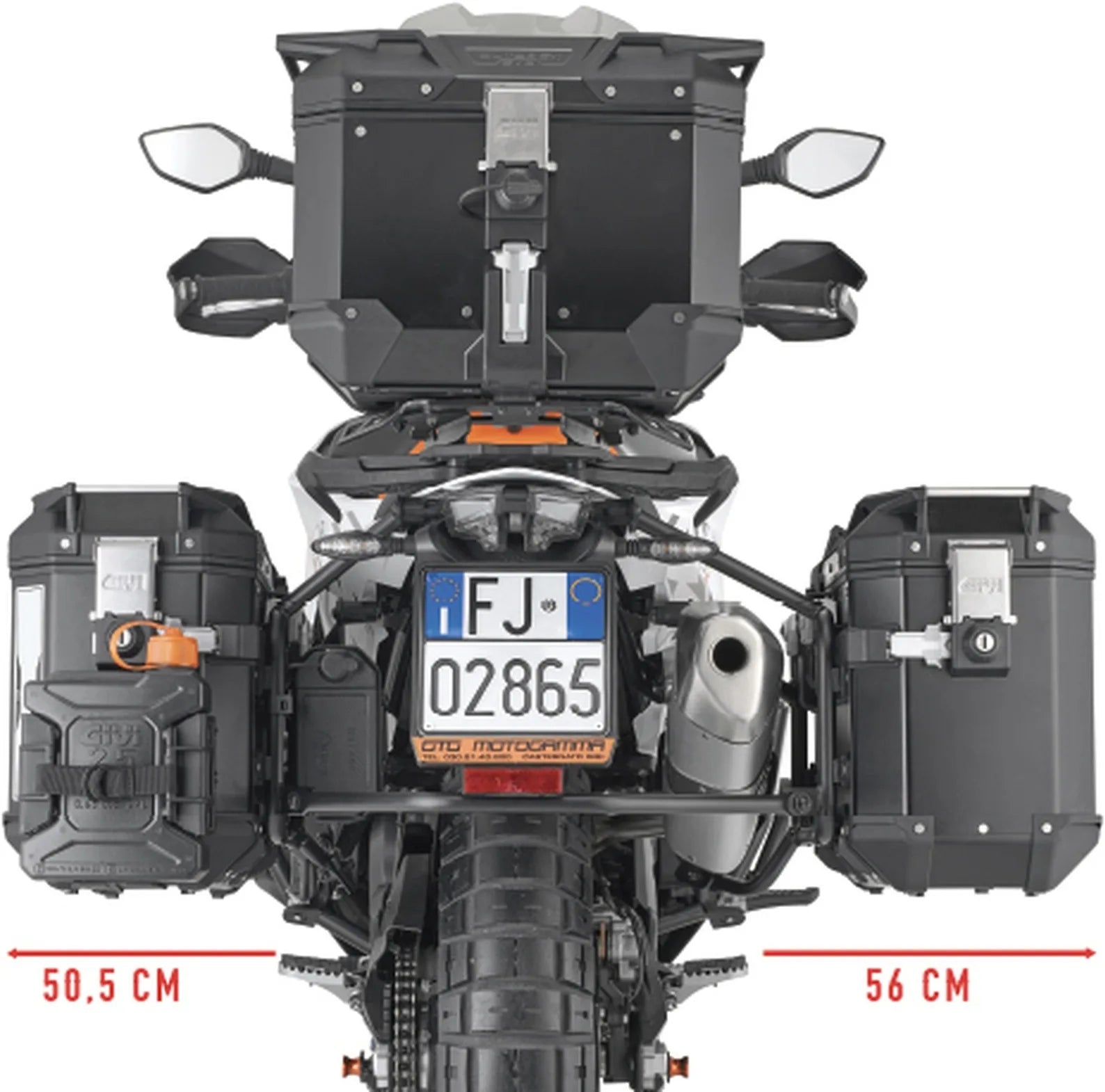 Borse Laterali Monokey Cam-Side Canyon Nero 60 Lt Canyon Nylon - Givi Compatibile Con Ktm 890 Adventure (2021-2022)