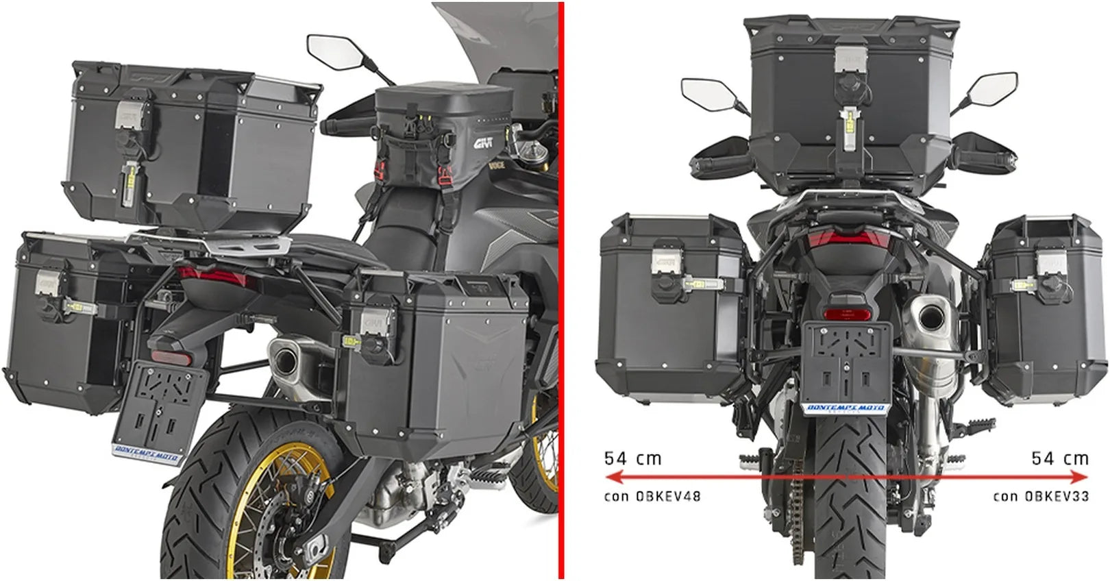 Borse Laterali Monokey Cam-Side Canyon Nero 60 Lt Canyon Nylon - Givi Compatibile Con Voge Valico 900 Dsx (2024)