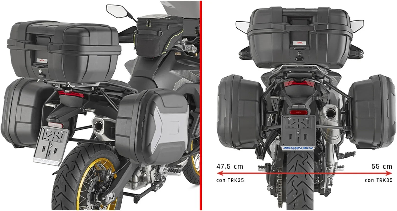 Valigie Laterali Monokey Nero 44 Lt Plastica - Givi Compatibile Con Voge Valico 900 Dsx (2024)