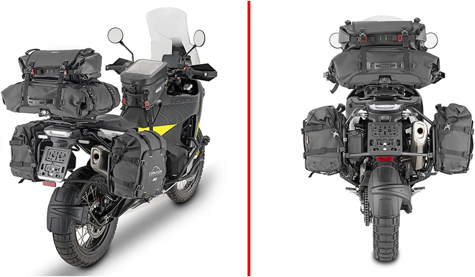 Valigie Laterali Monokey Trekker Alaska Alluminio Nero 72 Lt Trekker Alaska Alluminio - Givi Compatibile Con Husqvarna Norden 901 (2022-2024)