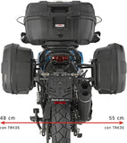 Monokey Black Side Bags - 50 Lt Technopolymer - Givi Compatible With Qj Motor Srt 600 Sx (2024)