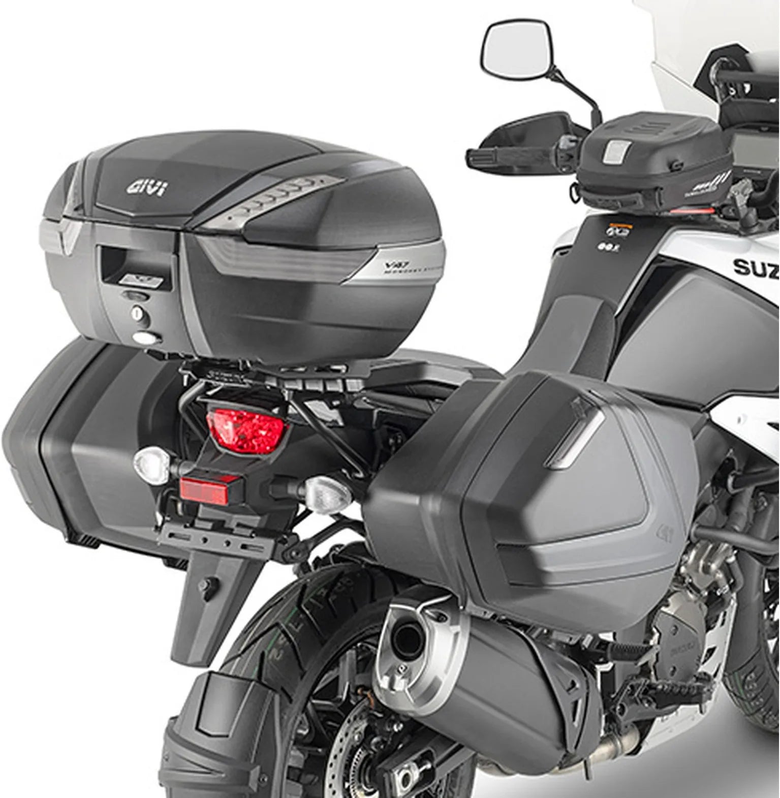Valigie Laterali Monokey Side Nero 70 Lt Plastica - Givi Compatibile Con Suzuki V-Strom 1050 - Se (2020-2024)