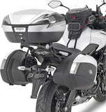 Riviera Silver Tech Top Case + Side Cases - 120 Lt Riviera Technopolymer - Givi Compatible With Kawasaki Versys 650 (2022-2024)