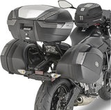 Monokey Side Silver Tech Side Cases - 74 Lt Technopolymer - Givi Compatible With Kawasaki Z 650 (2017-2019)