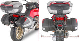 Bauletto + Valigie Laterali Carbon Look Tech 121 Lt Plastica - Givi Compatibile Con Moto Guzzi V 100 Mandello 1000 (2022-2024)