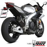 Uncatalysed Exhaust System Without Sound Certification Sr-1 Titanium Black - Mivv Compatible With Aprilia Rsv4 (2021-2024)