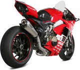Impianto Di Scarico Completo Non Catalizzato E Senza Omologazione Suono Delta Race Full Titanio Carbonio - Mivv Compatibile Con Ducati Panigale V4 (2018-2022)