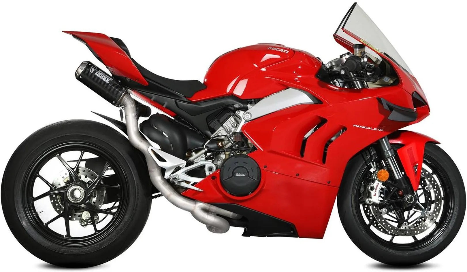 Impianto Di Scarico Completo Non Catalizzato E Senza Omologazione Suono Mk3 Carbonio - Mivv Compatibile Con Ducati Panigale V4 (2018-2022)