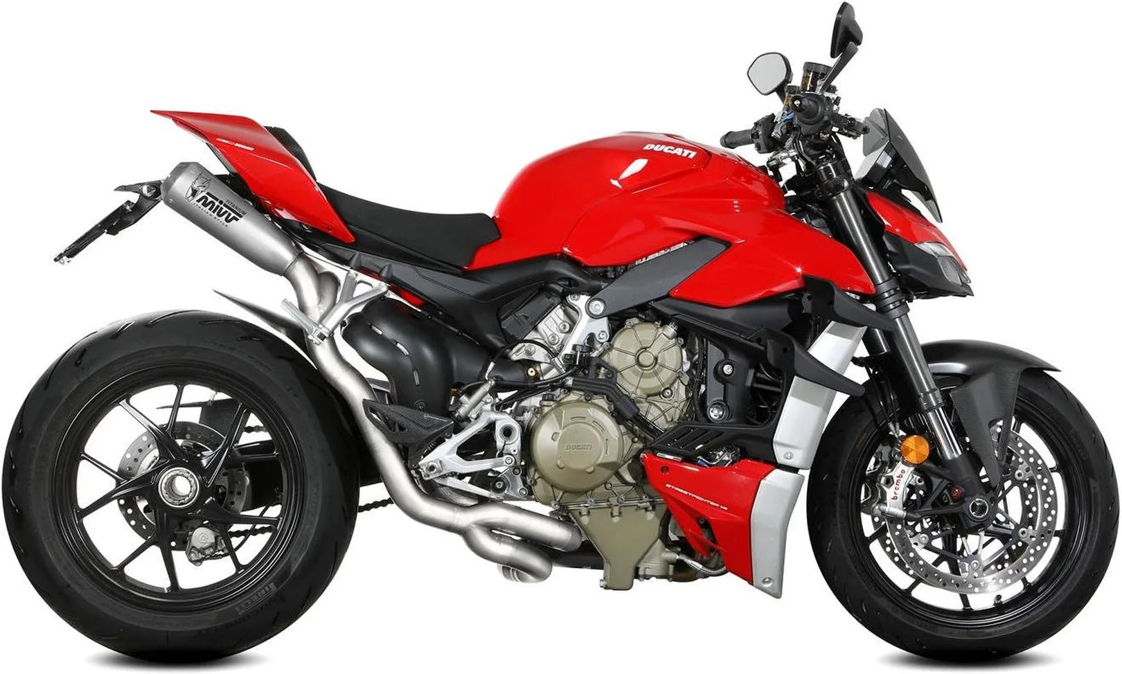 Impianto Di Scarico Completo Non Catalizzato E Senza Omologazione Suono X-M1 Titanio - Mivv Compatibile Con Ducati Streetfighter V4 (2020-2022)