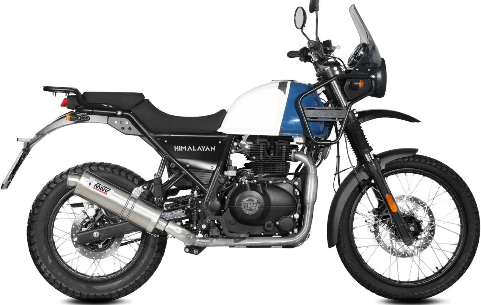 Terminale Di Scarico Catalizzato E Con Omologazione Suono Oval Inox - Mivv Compatibile Con Royal Enfield Scram 411 (2022-2024)