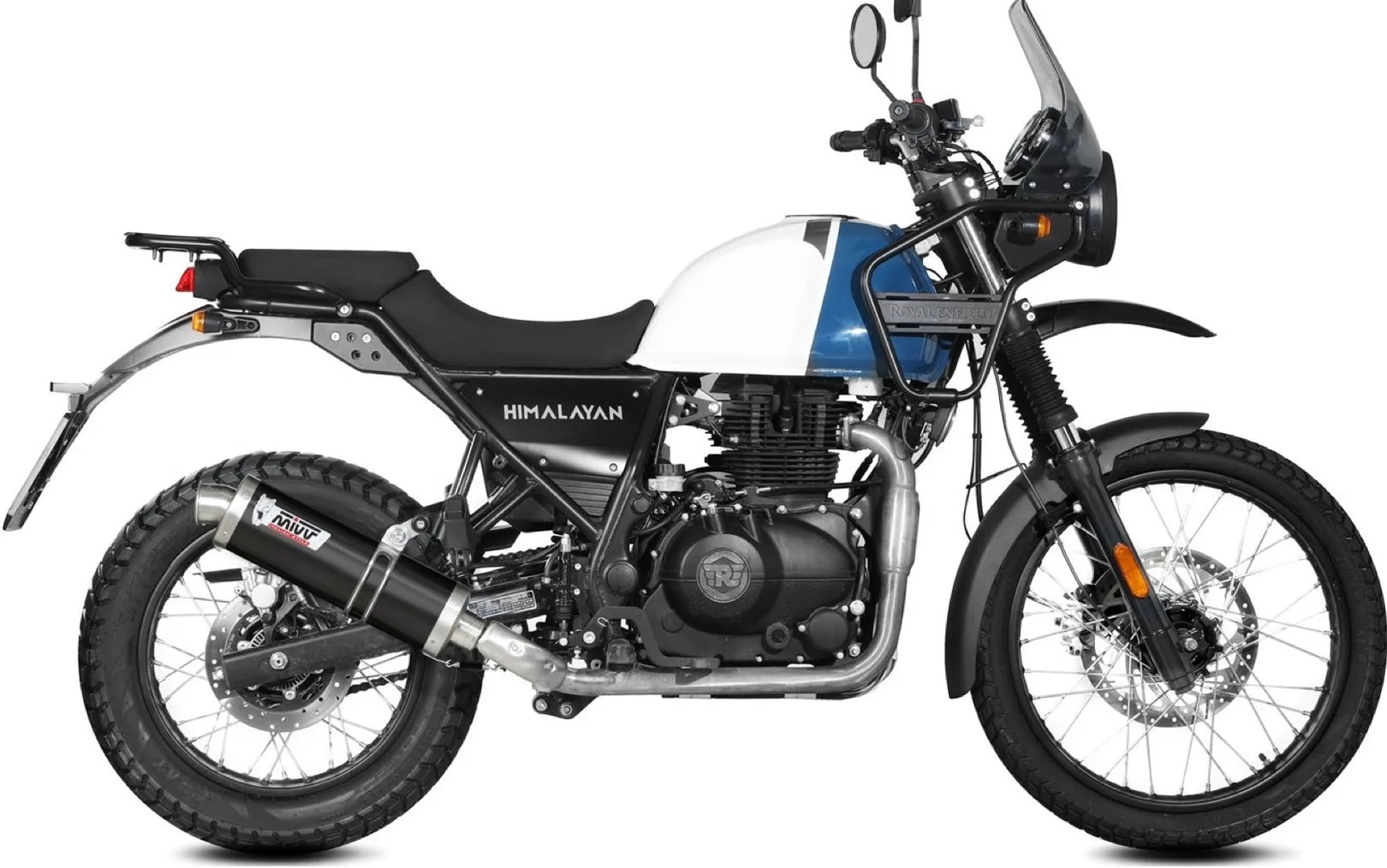 Terminale Di Scarico Catalizzato E Con Omologazione Suono Oval Inox Nero - Mivv Compatibile Con Royal Enfield Himalayan (2021-2023)