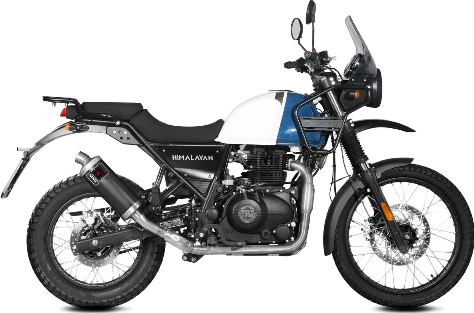Terminale Di Scarico Catalizzato E Con Omologazione Suono Dakar Inox Nero - Mivv Compatibile Con Royal Enfield Himalayan (2021-2023)