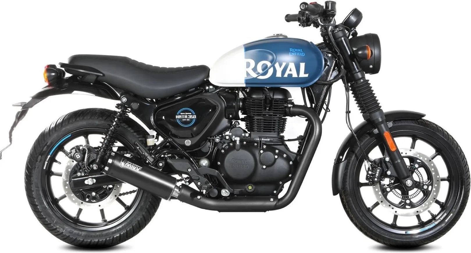 Terminale Di Scarico Con Omologazione Suono Hr-1 Inox Nero - Mivv Compatibile Con Royal Enfield Hntr 350 (2022-2024)