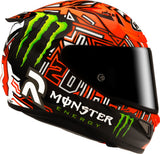 Casco Integrale Per Moto Hjc Rpha 12 P.I.M. Evo (Carbon-Aramid/Fiberglass/Natural Fiber) Mc1 Quartararo Replica Ii Taglia 10 Xl