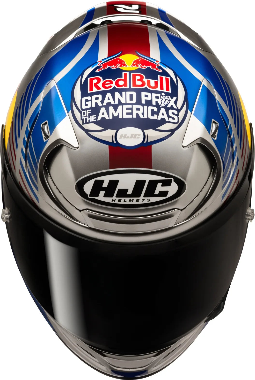 Casco Integrale Per Moto Hjc Rpha 12 P.I.M. Evo (Carbon-Aramid/Fiberglass/Natural Fiber) Mc21 Red Bull Austin Gp 2 Taglia 10 Xl